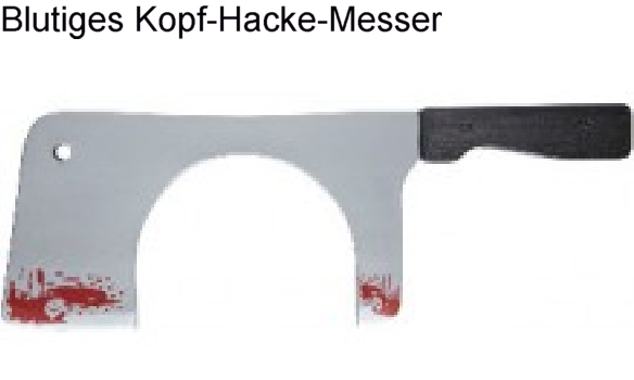 Blutiges Kopf-Hacke Messer
